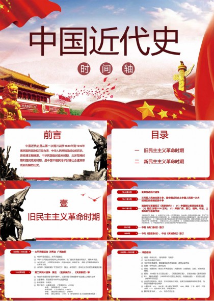 中国近代史PPT模板
