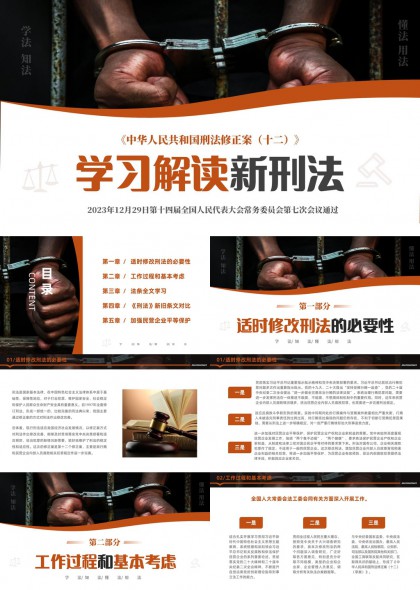 中华人民共和国刑法修正案十二学习解读PPT模板