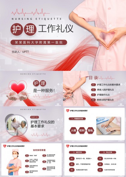 护理工作礼仪规范培训课件PPT模板