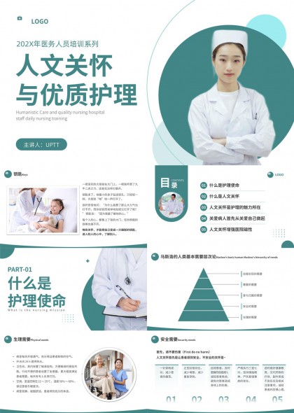 医疗人文关怀与优质护理培训PPT模板