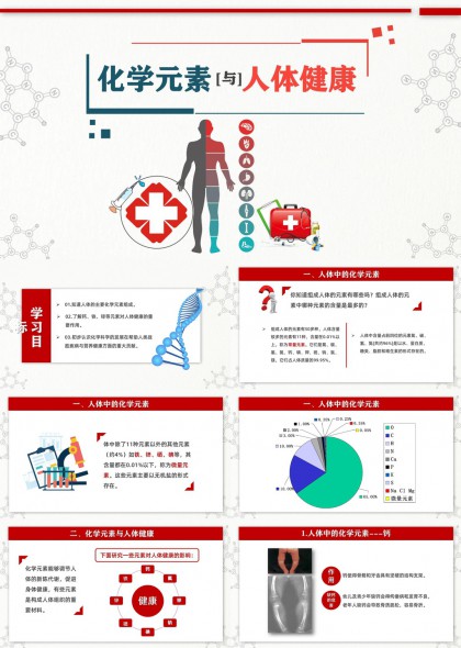 化学元素与人体健康科普教育PPT模板