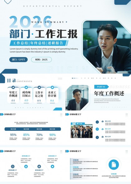 2025部门工作汇报年终总结述职报告PPT模板