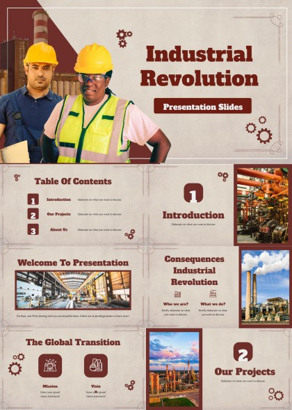 工业革命主题商务汇报PPT模板