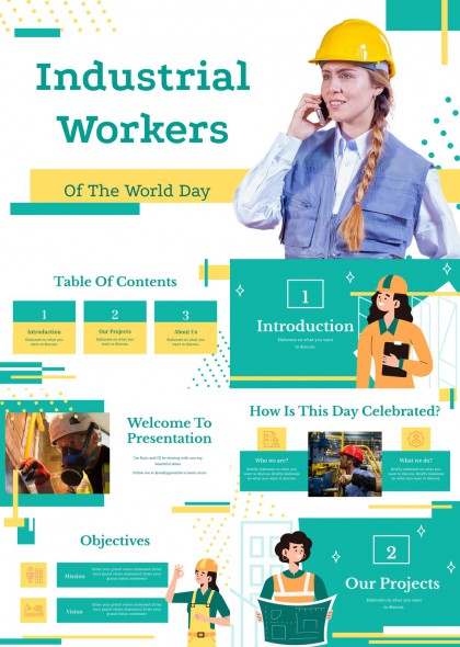 工业工人主题安全生产PPT模板