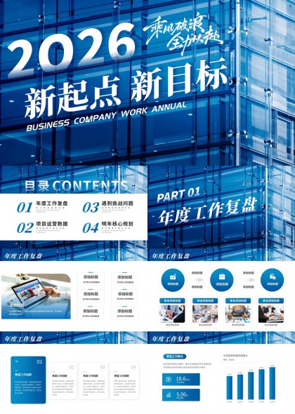2025企业年度工作复盘与核心规划PPT模板
