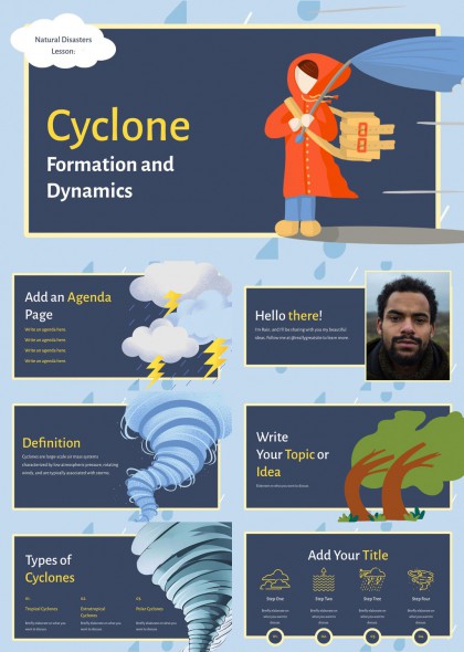 气旋形成与动态科普教育PPT模板