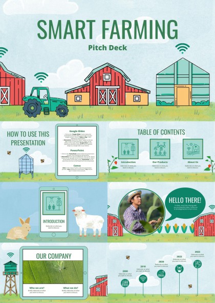 智慧农业物联网科技农场项目路演PPT模板