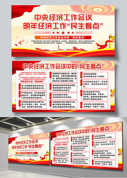 2026年中央经济工作民生看点宣传展板