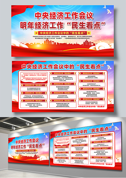 2026中央经济工作会议民生看点宣传展板