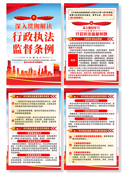 行政执法监督条例解读宣传系列海报
