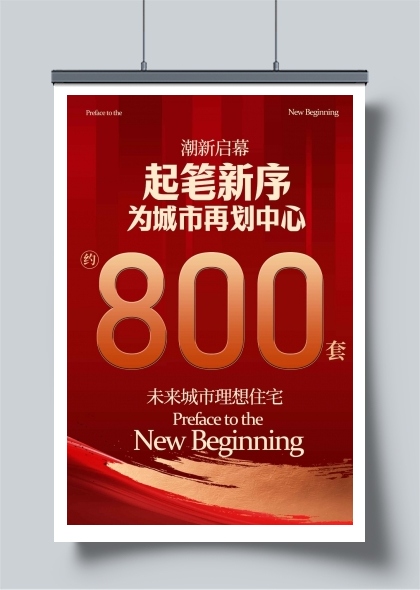 起笔新序城市地产海报
