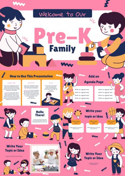 可爱卡通幼儿园儿童活动展示PPT模板