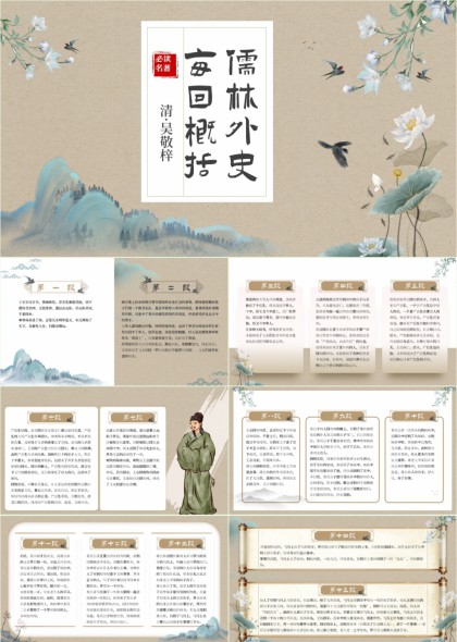 儒林外史古典文学名著解读PPT模板