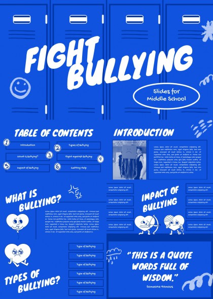 校园反欺凌教育主题PPT模板