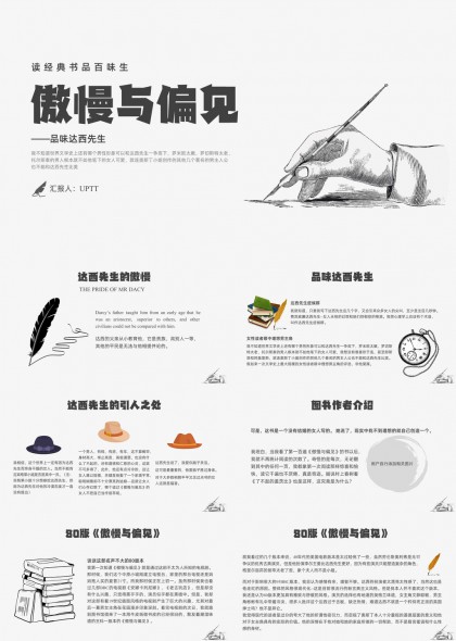 傲慢与偏见经典文学解读PPT模板