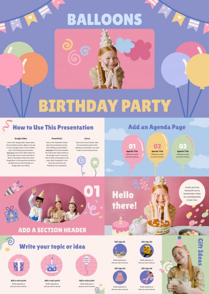 儿童生日派对策划方案PPT模板