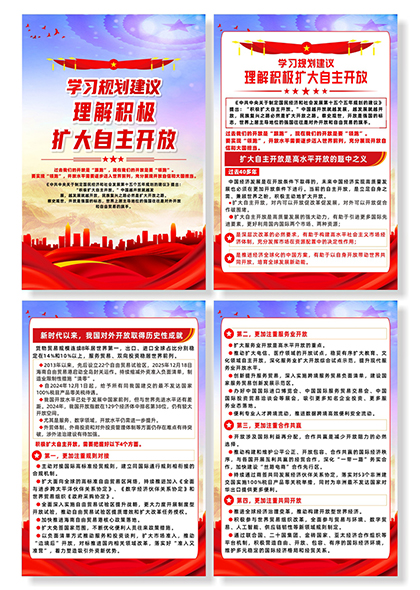 学习规划建议理解积极扩大自主开放系列宣传海报