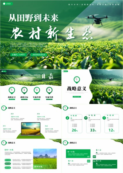 乡村振兴战略规划与实施举措PPT模板