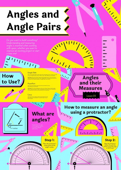 几何角度测量教学课件PPT模板