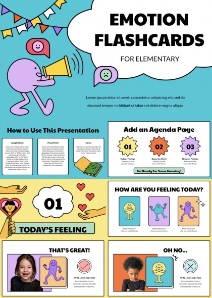 儿童情绪认知互动游戏教学PPT模板