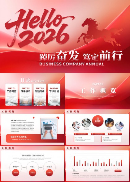 企业年度汇报总结计划PPT模板