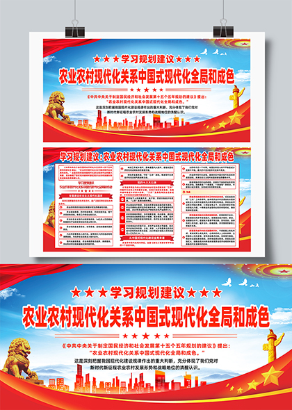 农业农村现代化关系中国式现代化全局和成色展板设计