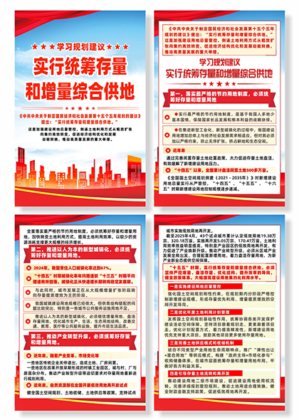 学习规划建议实行统筹存量和增量综合供地系列海报