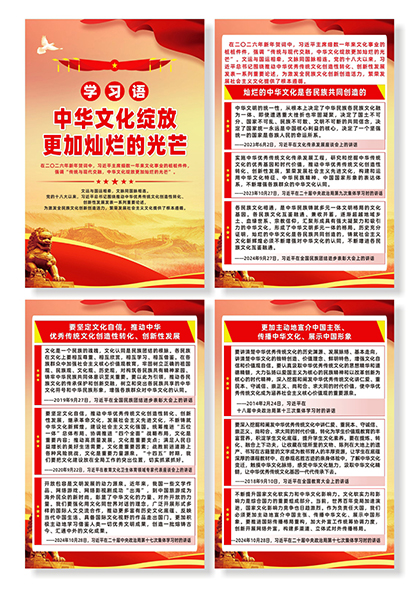 学习语中华文化绽放更加灿烂的光芒宣传系列海报