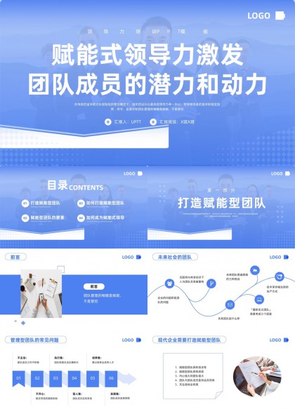 赋能式领导力激发团队潜力与动力PPT模板