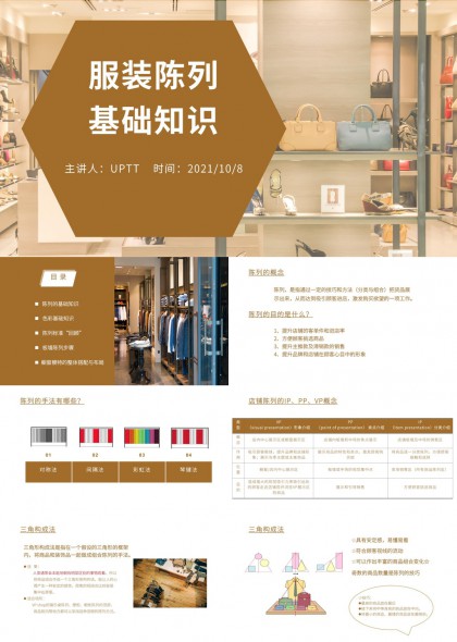 服装陈列基础知识与色彩搭配技巧PPT模板