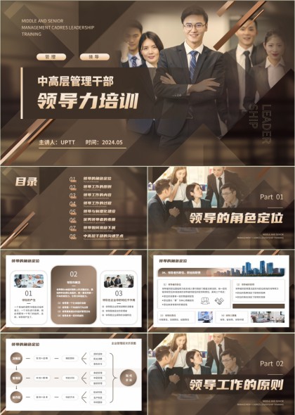 中高层管理干部领导力培训课程PPT模板