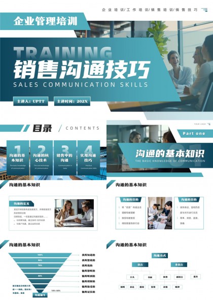 企业销售沟通技巧培训课件PPT模板