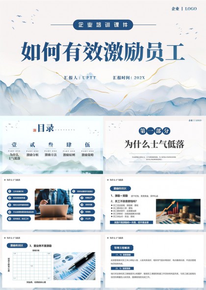 企业员工激励策略分析与实操方法培训PPT模板