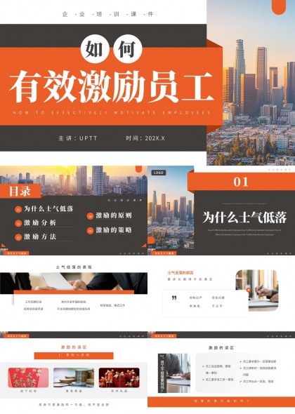 企业员工激励策略分析与实践方法PPT模板