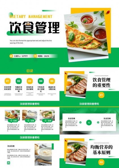 健康饮食管理科普与实践指南PPT模板