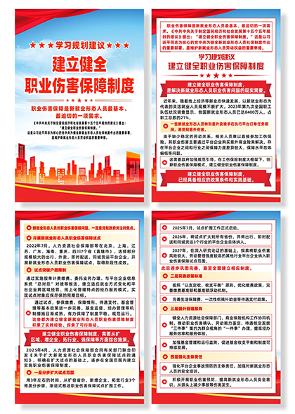 学习规划建立健全职业伤害保障制度宣传系列海报