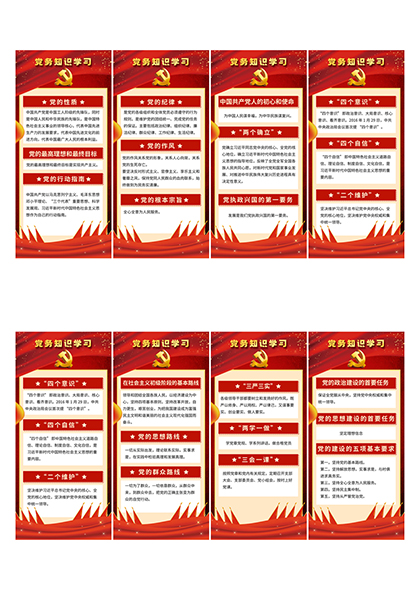 党员活动室党务知识学习系列海报挂画