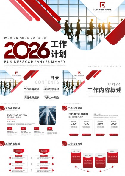 2026年度工作计划汇报总结PPT模板