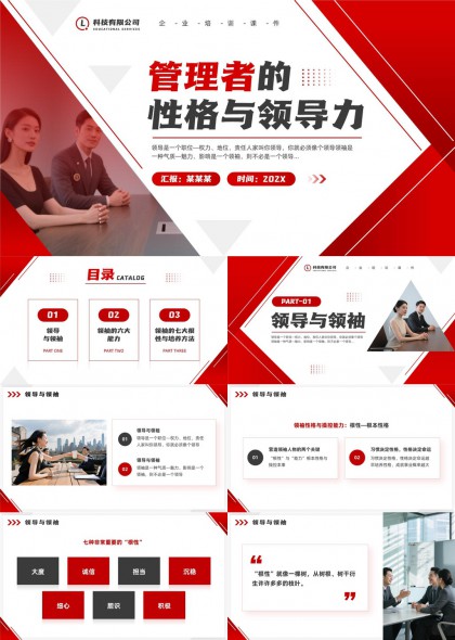 管理者性格特质与领导力提升培训课件PPT模板