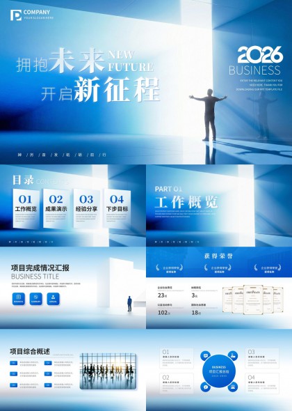 企业年度总结与未来规划汇报PPT模板