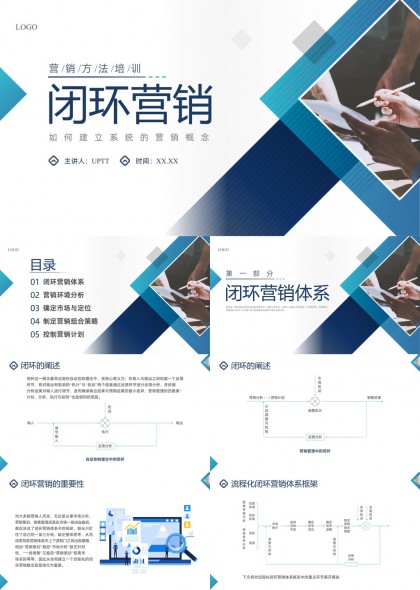 闭环营销体系与营销环境分析PPT模板