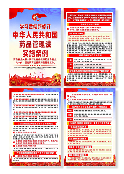 学习贯彻新修订药品管理法实施条例系列海报