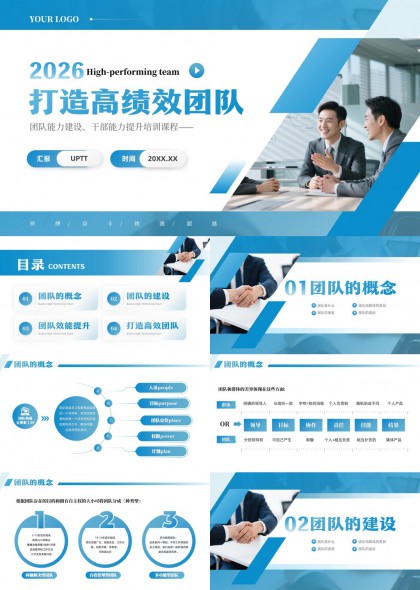 2026高绩效团队建设与能力提升培训课程PPT模板