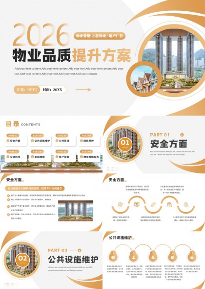 2026物业品质提升方案八大模块详解PPT模板