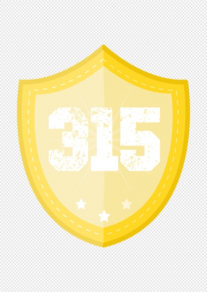 金色盾牌315消费者权益日宣传免抠元素