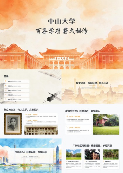 中山大学PPT模板
