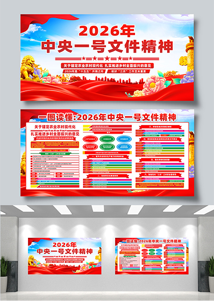 2026年中央一号文件精神解读宣传栏展板