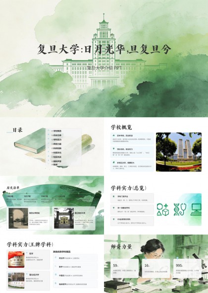 复旦大学PPT模板