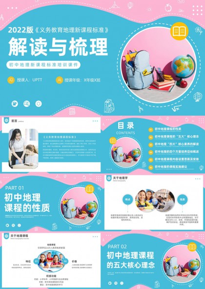 2022版义务教育地理新课程标准解读与梳理课件PPT模板