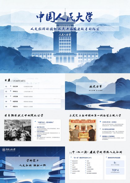 中国人民大学PPT模板